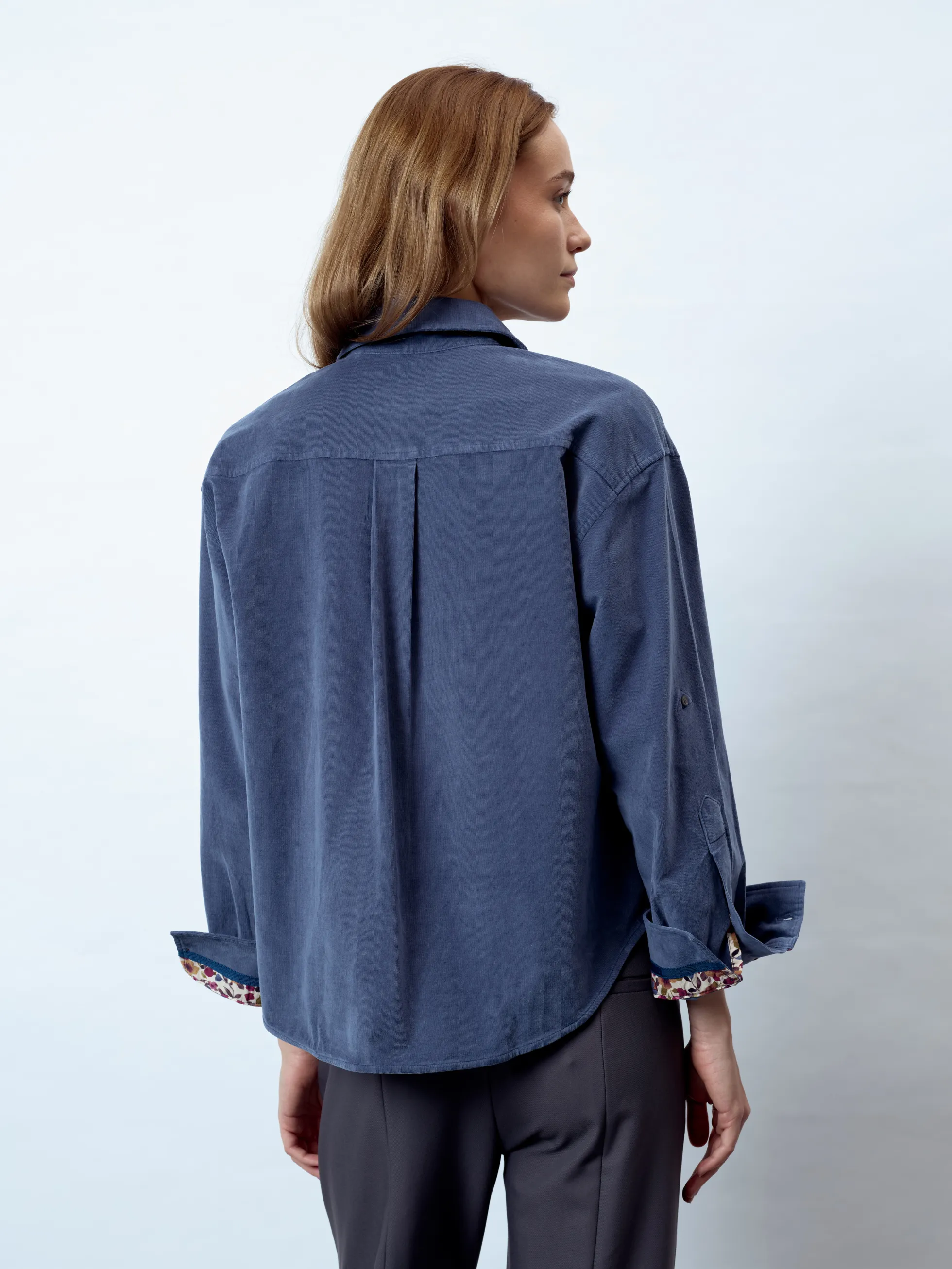 MILA - Langarm Damenbluse,gewebt