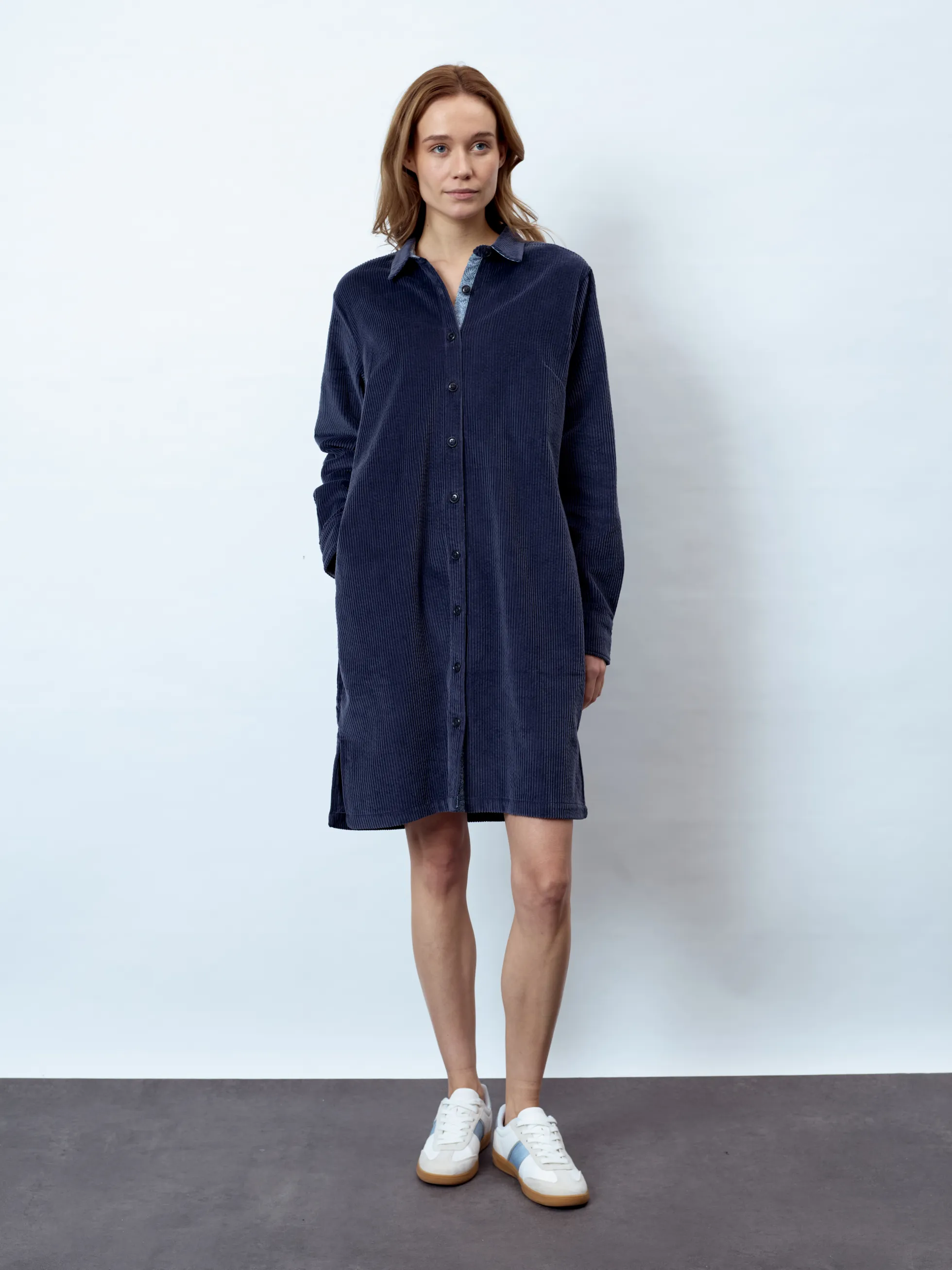CLARISSA - Langarm Damenkleid, gewebt