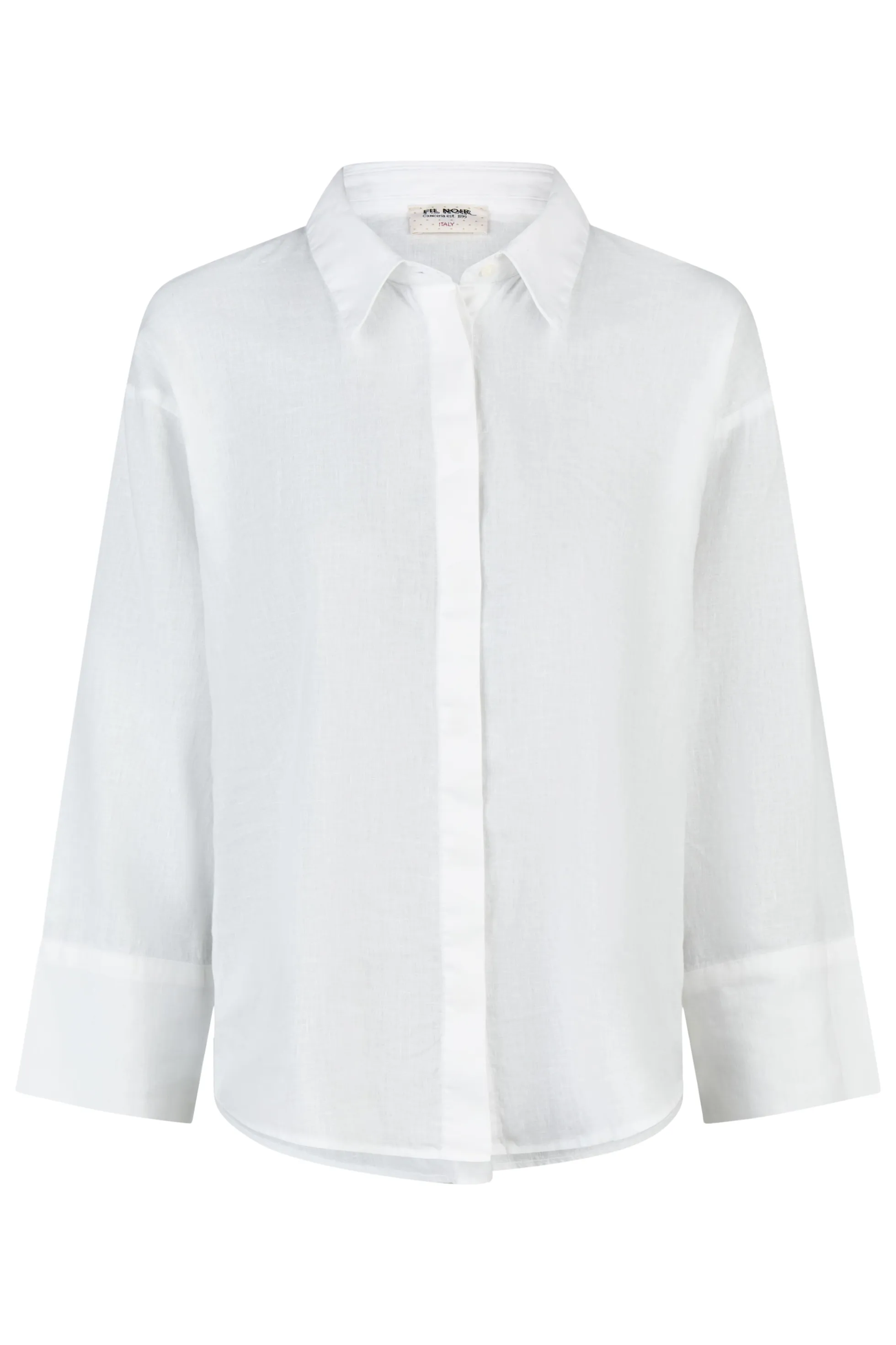 LEANDRA - 3/4-Arm Damenbluse, gewebt