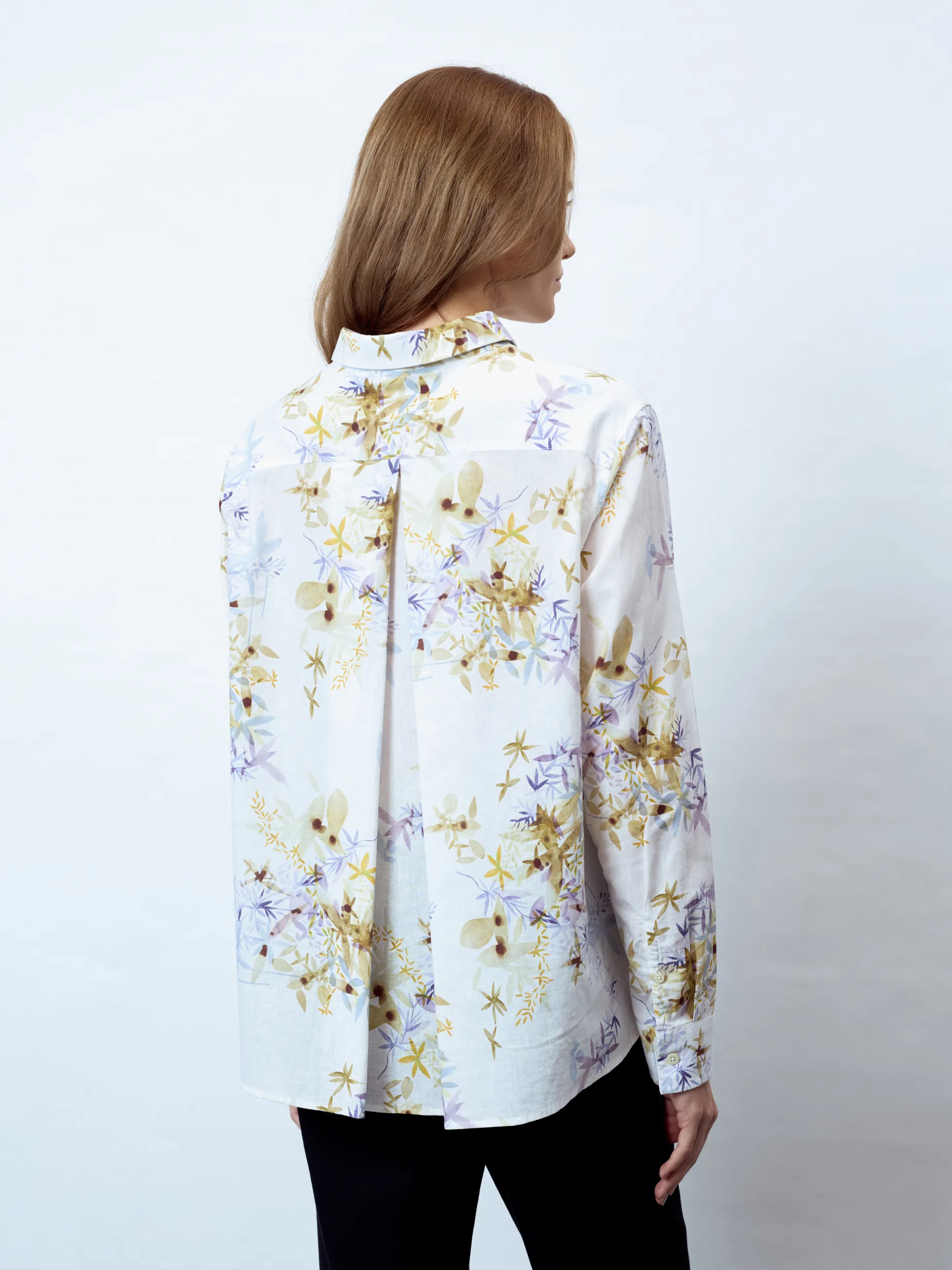 LAURA - Langarm Damenbluse, gewebt