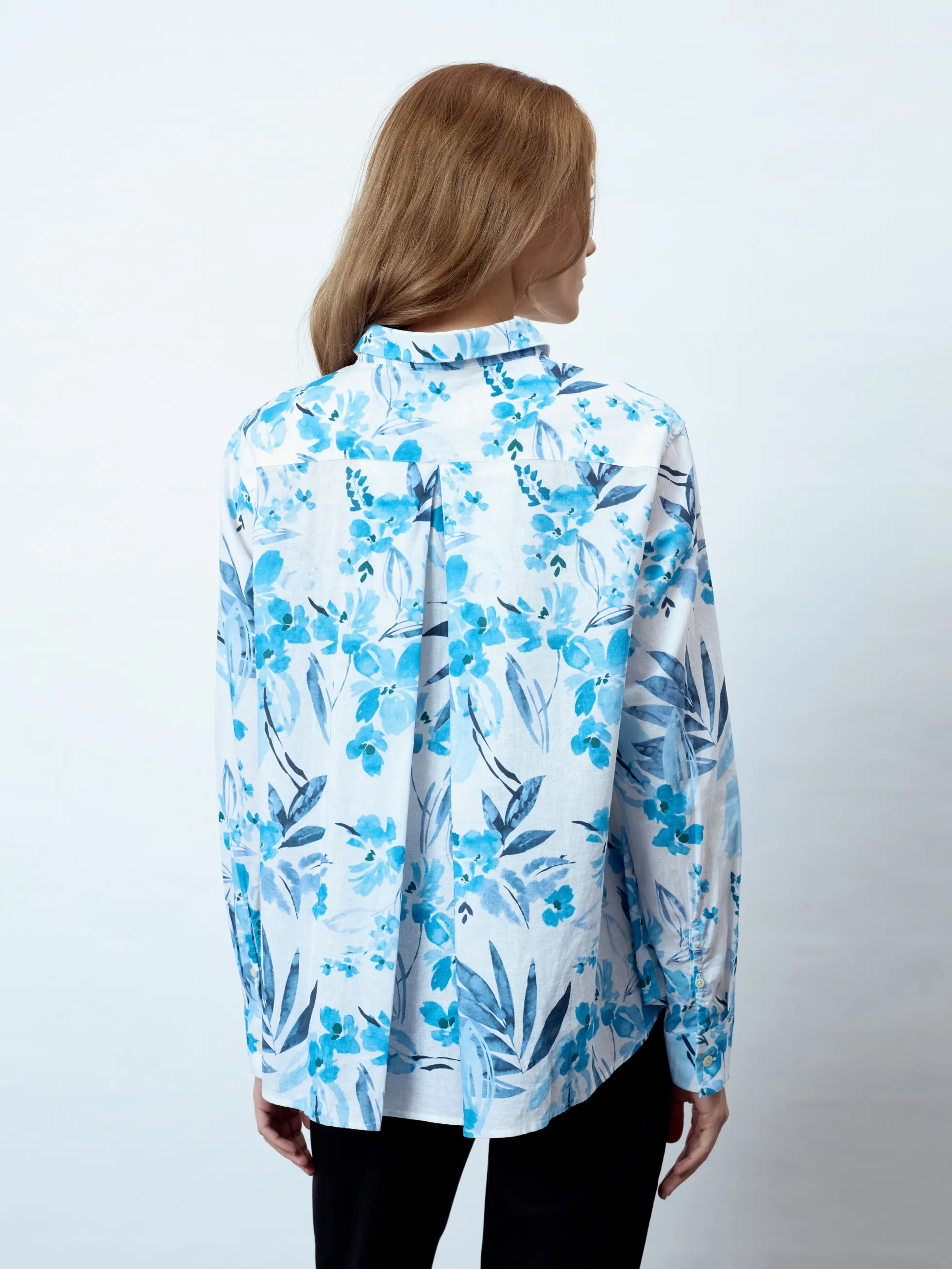 LAURA - Langarm Damenbluse, gewebt