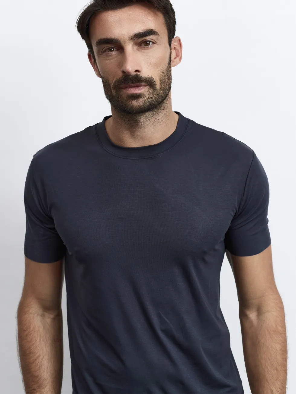 MONEGLIA - NOS, Kurzarm Herren T-Shirt, Rundhals, gestrickt