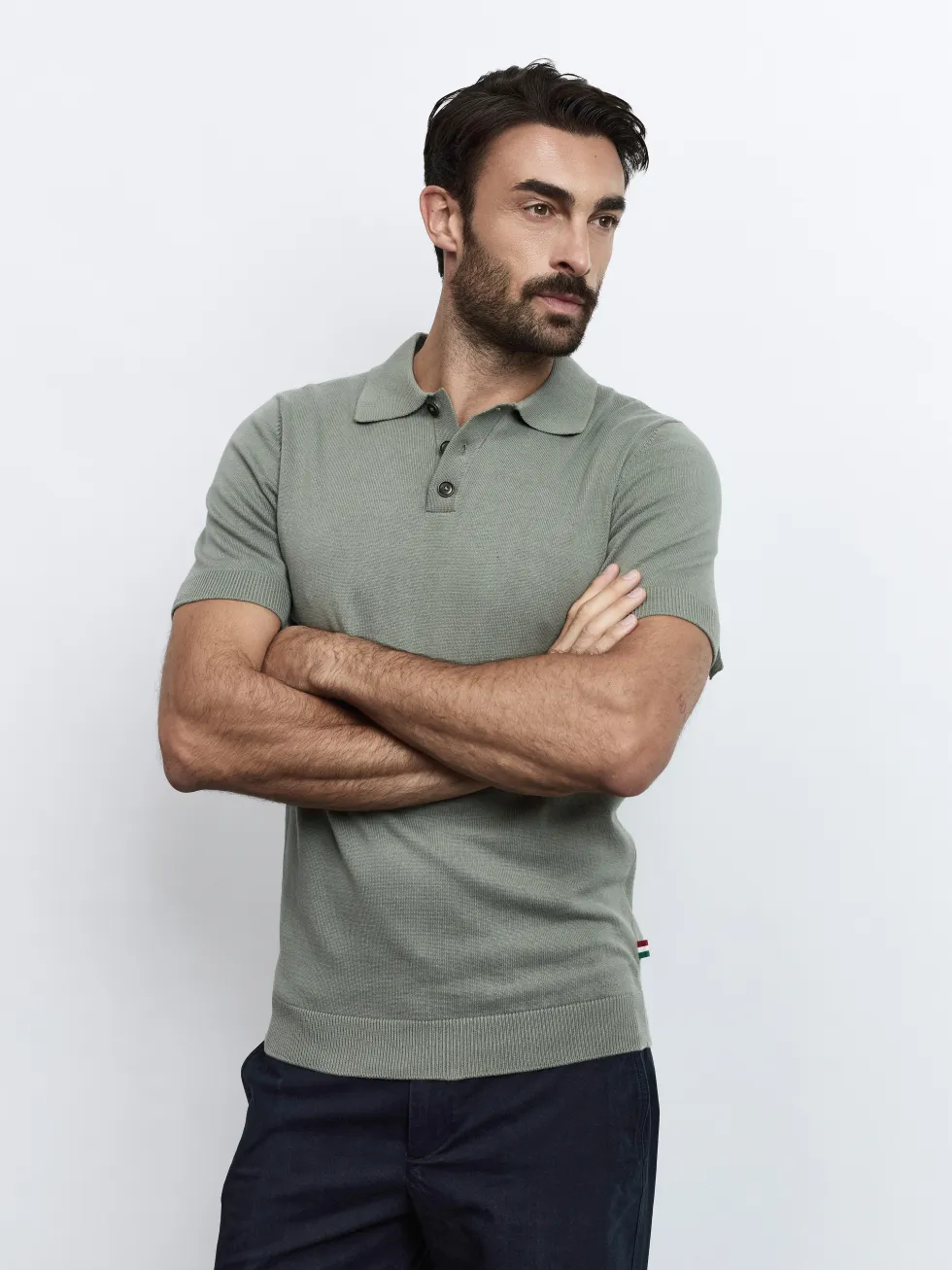 BENEDICT - Kurzarm Herren Poloshirt, gestrickt