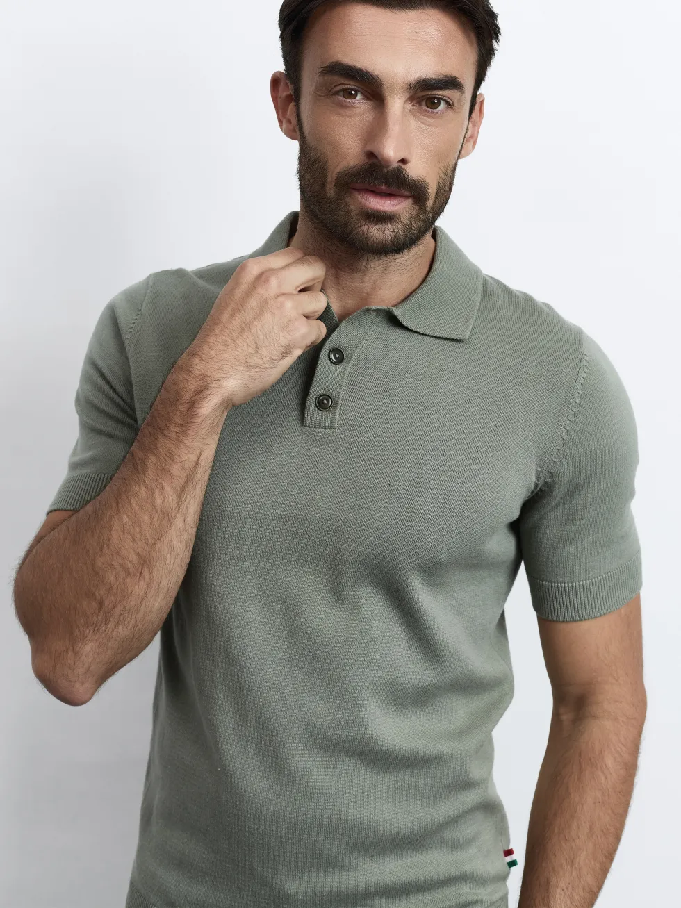 BENEDICT - Kurzarm Herren Poloshirt, gestrickt